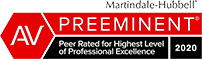 Martindale-Hubbell | AV | Preeminent | Peer Rated for Highest Level of Professional Excellence | 2020
